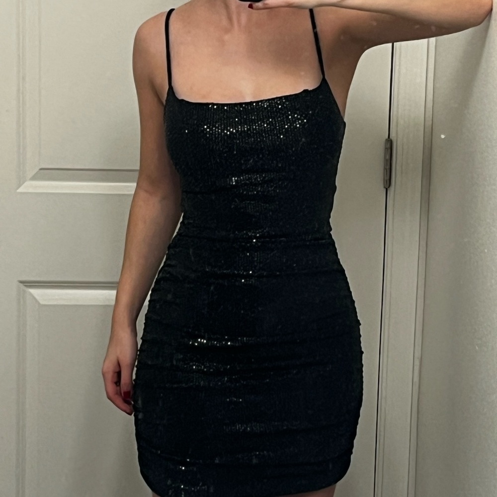 Urban Outfitters Black Sequin Bodycon Dress